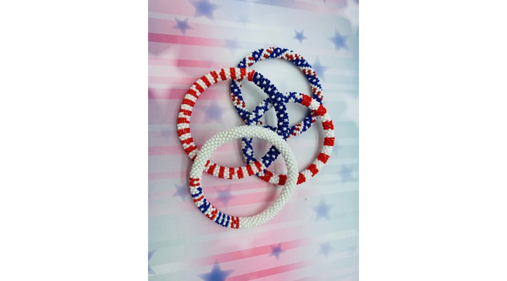 USA Flag Nepal Bracelets. Lifted Hopes. liftedhopes.com