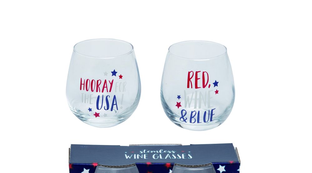 Americana Stemless Wine Glasses. Transpac. shoptii.com