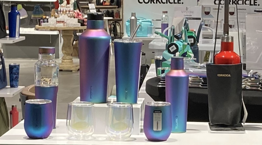 Corkcicle's ultraviolet collection follows the new color trend of neons. corkcicle.com